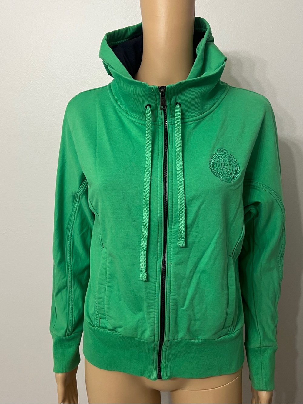 Lauren Ralph Lauren Active Women’s Green Cotton Hooded Zip Up Sweatshirt Small